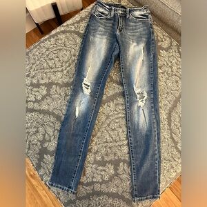 Nature Estilo Skinny distressed Jeans